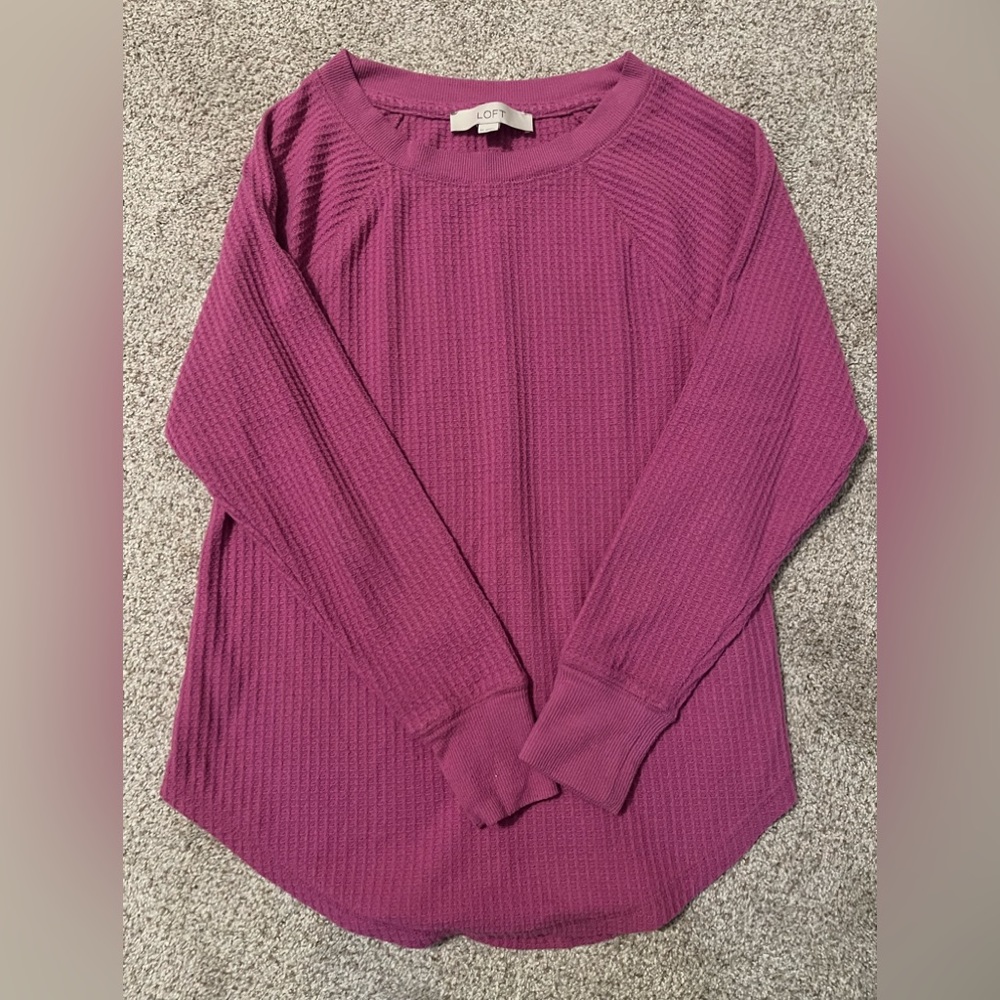 XS lightweight waffle shirt- loft